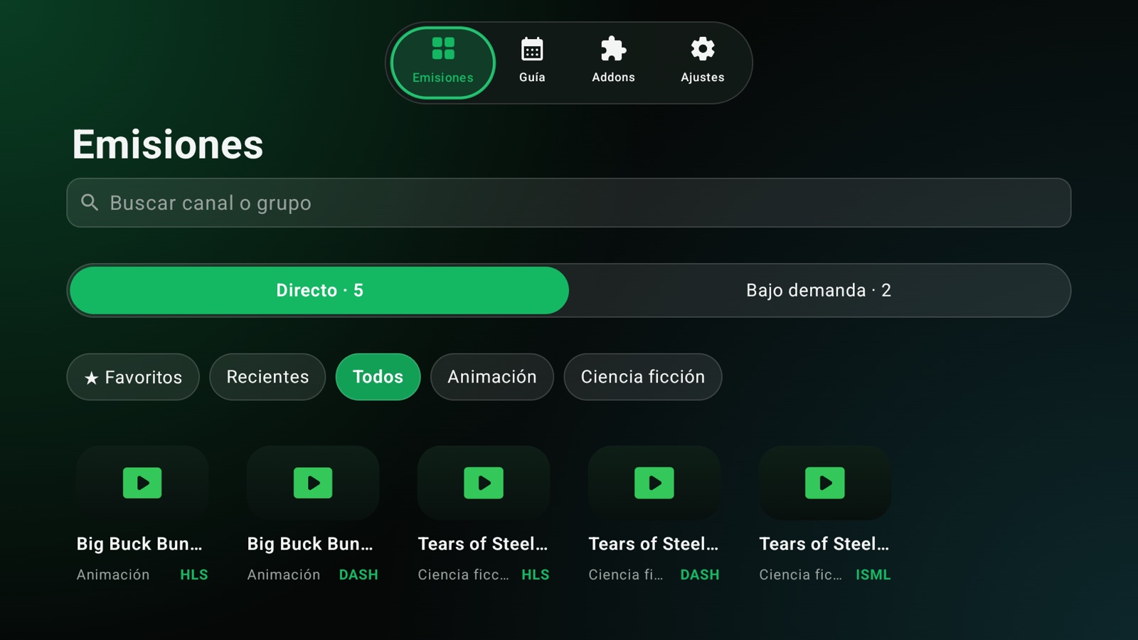 Library on Android TV