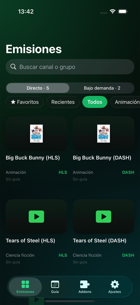 Channel library on iPhone